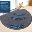 OLANLY Half Circle Front Door Mat 33x21, Waterproof Heavy-Duty Doormat