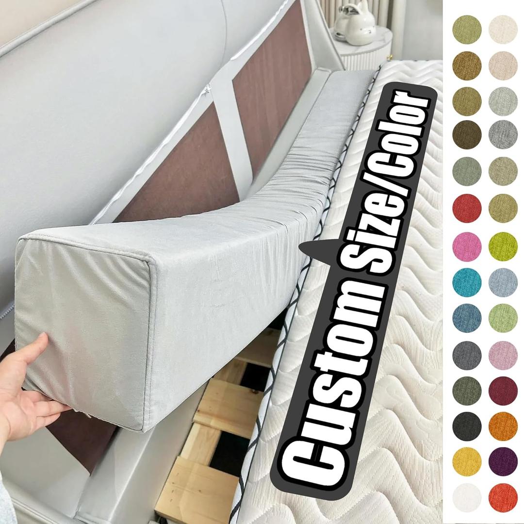 Bed Gap Filler Custom Made Split King Gap Filler for Adjustable Bed Dorm Bed Extender Bed Bridge with Removable and Washable Cover High Density Sponge Water Proof, L 76 x W 7