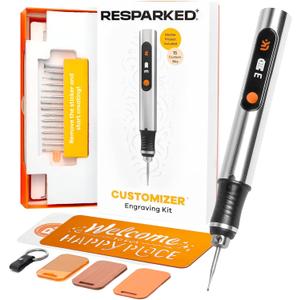 Resparked Customizer Special Edition Engraving Kit – DIY Starter Set with Engraving Pen, Bits & Materials – Create Personalized Keychains, Magnets & Metal Art – Giftable Craft Kit for Beginners