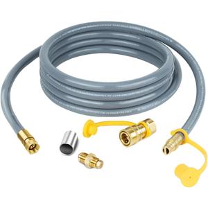 Skyflame 12 Feet Natural Gas Conversion Kit, Propane to Natural Gas Hose with Quick Connect Fitting, Fitting for Grill, Generator, Fire Pit, Patio Heater and More NG Appliance - 40K BTU