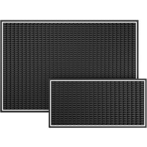 Premium Bar Mat, Premium A Bar Above Heavy Duty Bar Mat, 0.4in Thick Durable and Stylish Service Rubber Bar Mat for Spills, Coffee, Bars, Restaurants and Counter Top Dish Drying Mat, 2Pack