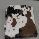 Cow Print Rug - 3.6x2.5 Feet Cow Hide Rugs Faux Cowhide Rug Cute Area Rug Fun Western Room Decor Cow Rugs for Living Room Bedroom Non-Slip Brown(43 inches x 29 inches)