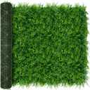 Greenery Faux Grass Wall Backdrop: 80"x120" (67 SQFT) UV-Anti Artificial Green Boxwood Panel for Patio Balcony Privacy & Ivy Fence Covering Privacy, Garden, Backyard Wall Backdrop Decor