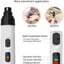 Silent Groom Pro Nail Grinder, Silent Groom Pro Pet Nail Clipper,Rechargeable Dog Nail Grinder, Safe Effective Portable Pet Nail Trimmer for Home use (White)