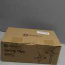 C7 C9 Christmas Lights Universal Spring Clips, 100 Count Quick Spring Clips for Holiday Light Decorations, Shatterproof Shingle and Gutter Clips for E12 E17, Metal Surface Roof Fence Railing Gates (Green)