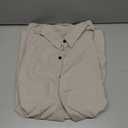 Men's Button Down Shirt Short Sleeve Casual Summer Beach Business Shirt (Beige, XXL)