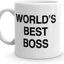 World's Best Boss Funny Coffee Mug - BeBr Bosses Day Gifts Ideas -Novelty Present For My Greatest Boss Male or Female, Men, Great Office Gift Mugs,Birthday,Leaving or Home Daily Use 11 oz Ceramic Mug