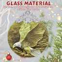 3" Stained Glass Bald Eagle Ornament, Christmas Ornament, Christmas Ornaments for Tree, Heirloom Keepsake, Gift Exchange, Gift Idea, Bauble Present