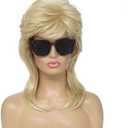 Adequate Mullet Wigs for Women,Joe Dirt,Emo Wig,80s 90s Costumes Fancy Party Accessory Cosplay Wig. Halloween Man x (Light Blonde)