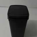 CEROELDA Slim Bathroom Trash Can, 10L/2.6 Gal Plastic Wastebasket with Press Top Lid, Pop-up Lid for Toilet, Office, Bedroom (Black, 1 Pack)