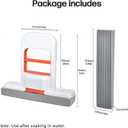 4 x Mini Foldable Desktop Mop  Portable Versatile Wet & Dry Cleaning Sponge Mop for Home & Car  Ideal for Kitchen, Bathroom, Glass, Dining Table & More (Squeeze Handle+2 Sponge Head )