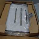 Seachrome 18 inch Silhouette Slimline Folding Wall Mount Shower Bench Seat, White Seat with Silver Frame