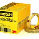 Scotch Permanent Double Sided Tape Refill Rolls, 1/2"" x 36 yds, 3"" Core, Clear, 12 Rolls (665-12PK, 6 Packs of 2)  Photo-Safe Adhesive for Office, School, Crafts, Packaging