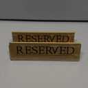 Gold Metal Tabletop Reserved Table Signs, Suitable for Weddings, Restaurants, Cafes, Birthday Parties, And Various Events, Double-Sided Tent Style1 Set (Each Set Contains 8 Pieces), 5.9x1.57x1.18Inches