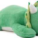 Gudisi 2 Pounds Weighted Dinosaur Stuffed Animals 15.7Inch Green Weighted Dino Plush, Huggable Companion for Kids & Adults, Gift for Thanksgiving, Christmas and Birthday