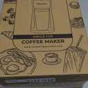 Elite Gourmet EHC-112B Personal Single-Serve Compact Coffee Maker Brewer Includes 14Oz. Thermal Travel Mug with Stainless Steel Interior, Compatible with Coffee Grounds, Reusable Filter, Black