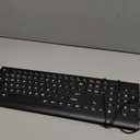 SABLUTE Large Print Backlit Keyboard, Wired USB Lighted Computer Keyboards with 7-Color & 4 Modes Backlit, Oversize Letters Keys Easy to See and Type, Keyboard Compatible for PC, Laptop (Black)