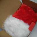 RJVW Christmas Santa Hat for Adults, Thicken Soft Velvet Comfort Classic Santa Claus Hat for New Year Party Headwear Holiday (1 Pack)