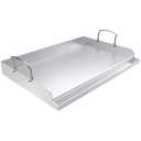 Universal Stainless Steel Cooking Griddle, Nonstick Flat Top Plate Insert for Gas Top Stove and Charcoal Grills, Tailgating, Camping and Parties, 23" x 16" Plancha Para Cocinar
