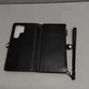 XcaseBar for Samsung Galaxy S23 Ultra Wallet case with ZipperRFID Blocking Credit Card Holder, Flip Folio Book PU Leather Phone case Shockproof Cover Women Men for Samsung S23Ultra case Black (Solid)