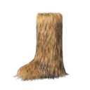 Dufnfn Women's Knee-High Faux Fur Boots - Furry Fluffy Warm Winter Snow Boots with Comfortable Round Toe for Cozy Outdoor and Indoor Use (Chestnut Brown, Size 9.5)