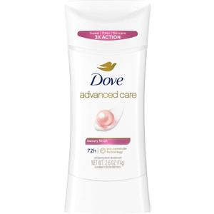 Dove Advanced Care Antiperspirant Deodorant Stick Beauty Finish for Helping Repair Skin Barrier After Shaving, with 72-Hour Sweat & Odor Protection, 2.6 oz (2.6 Ounce (Pack of 1))