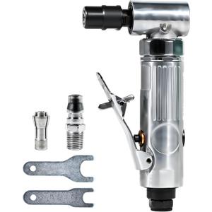Air Die Grinder, Mini Right Angle Grinder Tool, 22000RPM Pneumatic Die Grinder, for Grinding Polishing Deburring Chamfering Engraving, 1/4 inch Collect Air Inlet