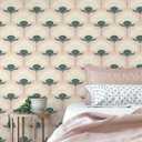 CiCiwind 17.3"×393.7" Wallpaper Peel and Stick Pink Boho Wall Paper Floral Removable Self Adhesive Wallpaper for Bathroom Bedroom Laundry Room Papel Tapiz para Pared Wall Covering