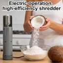 Electric Coconut Grater Machine, Portable Handheld Coconut Scraper Peeler Shredder, Wireless Automatic Anti-splash Rotating Kitchen Grater, Stainless Steel Coconut Electric Roller(High-grade gray)