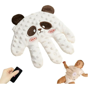 Baby Patter for Sleep, Baby Soothing Palm Hand, Startle Prevention Pillow Red Bean Filling with Remote Control for Newborns Baby Girl Baby Boy