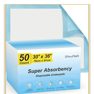 Super Absorbency Disposable Leakproof Underpads with Quick Drying for Baby, Adults, Puppy, Dog Bed Pee Pads, Extra Large, XXL Incontinence Pads, 30” x 36”, 50 Count