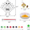 WorldBazaar 24 Sets Thanksgiving Suncatchers Craft Ornament Thanksgiving Animal Window Paint Art Suncatchers Craft Kits for Kids Fall Suncatcher Decorations Classroom Harvest Party Arts and Crafts