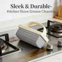 2 x Damp Clean Duster Sponge Wth Ridges with Handle, Wet Duster Reusable Ridged PVA Sponges for Dusting for Cleaning Blinds, Glass, Baseboards, Vents, Railings, Mirrors,Window Track Grooves