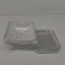 4 Pack Clear Acrylic Serving Tray with Dome Lid Rectangular Food Tray for Cake Dessert Buffet Serving Food Banquets Parties Restaurant Display,10.83 x 8.46 x 5.59 in