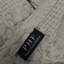 Cotton Waffle Blanket, Lightweight Breathable Extra Large  Summer Blankets for Bed, Giant Big Luxury Aesthetic Woven Bedding for Home Decor, Oatmeal, 140x252"