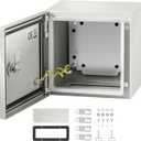 VEVOR NEMA Steel Enclosure, 8" x 8" x 6" NEMA 4X Steel Electrical Box, IP66 Waterproof & Dustproof, Outdoor/Indoor Electrical Junction Box, with Mounting Plate