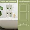 Suteck 32" x 16" Double Shelf Shower Niche Ready for Tile Waterproof Leak-Proof Bathroom Indoor Recessed Niche Storage Washing Toiletries Bottles