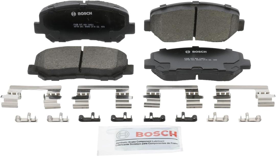 BOSCH BC1640 QuietCast Premium Ceramic Disc Brake Pad Set - Compatible with Select Chrysler 200; Dodge Dart; Jeep Cherokee; FRONT