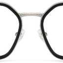 Zeelool Glasses Frames for Women Geometric Blue Light Glasses Fashion Lightweight Designer Eyeglasses Anti UV Levi (Black)