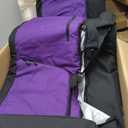 Wheeled Ski Bag for Air Travel, Padded Waterproof Ski Gear Bag Fits 2 Pairs Skis, Adjustable Length 156-200cm, Foldable (175, Purple)