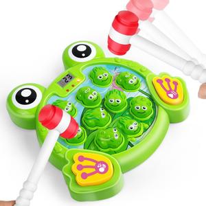 YEEBAY Whack A Frog Game with 2 Hammers, Toddler Early Developmental Learning Toy, Fun Birthday Gift for Kids Age 2+, Toys for 2 3 4 Year Old Boys Grils (Multicolor)
