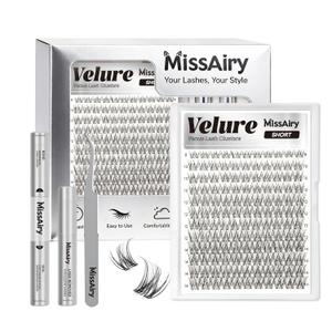 Velure Lash Clusters Kit Venus Short 8-14mm D Curl Natural Lash Clusters Kit Eyelash Clusters Kit Eyelash Extension kit Clusters Eyelash Extensions Beginner-Friendly DIY Lash Thin Invisible Lash Band