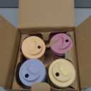 Elk and Friends Kids + Toddler Glass Cups | The Original 8oz Glass Mason Jar with Sleeves + Lids | Silicone Straws + Stopper | Smoothie Cup | Food Storage | Spill Resistant | Dishwasher Safe | 4 Pack,Blush/Lilac/Peach/Lemon