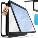 PYY RV Window Camper Window Replacement 30" W X 20" H RV Window W/ Screen & Trim Ring For 1-3/4" Wall Thickness Horizontal RV Emergency Exit Window for Camper Vans Trailers Motorhomes DOT certified