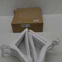 StorageWorks White Wooden Hangers, 20 Pack Wood Hanger for Closet, Coat Hangers for Coats, Shirts, Pants, Bridesmaid Suits, Wedding Dress, White 