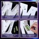 Kathfly 4 Pcs LED Prom Letter Lights 3D Extra Large Prom 2026 Light up Sign Marquee Letters Decorations for 2026 Graduation Party Supplies(White)