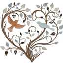 Hnatzu Colorful Heart Tree Metal Wall Art with Birds,Vibrant Heart Wall Decor for Living Room,Unique Metal Bird Wall Art for Home, Garden,or as a Gift of Love and Family