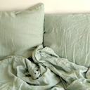 Large Green Blanket And Two Pillow Sheets, Size 86*90. Queen