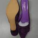 Fericzot Mule Slippers for Women,Slingback Buckle Pumps Pointed Toe Kitten Heels Shoes Slides Backless Dress Sandals Size 10.5
