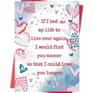 2 x Romantic Anniversary Card & Gifts for Men, Women, Couples, Boyfriend or Girlfriend Happy Wedding Anniversary Card for Husband or Wife, Him or Her, Valentines Day